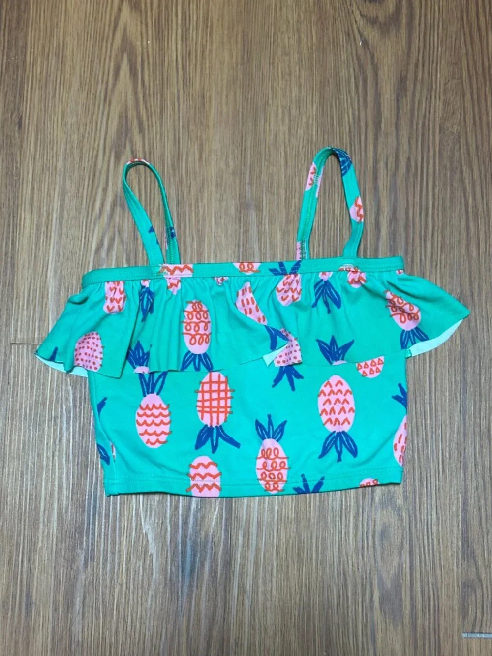 Hanna Andersson Swim Top Kids‎ size 4 Sweet Pineapple print